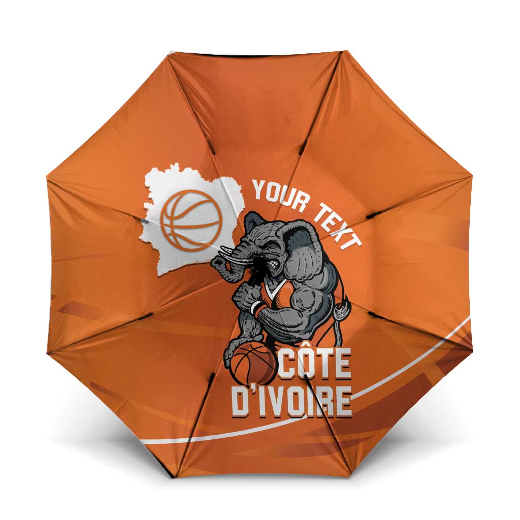 Ivory Coast Basketball Custom Umbrella Allez Les Elephants - Wonder Print Shop
