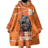 Ivory Coast Basketball Custom Wearable Blanket Hoodie Allez Les Elephants - Wonder Print Shop