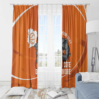 Ivory Coast Basketball Custom Window Curtain Allez Les Elephants - Wonder Print Shop