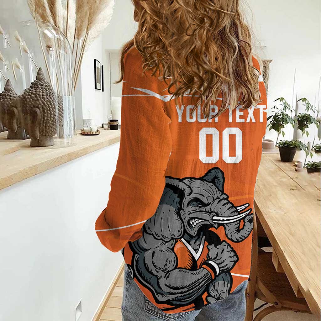 Ivory Coast Basketball Custom Women Casual Shirt Allez Les Elephants - Wonder Print Shop