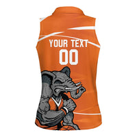 Ivory Coast Basketball Custom Women Sleeveless Polo Shirt Allez Les Elephants - Wonder Print Shop