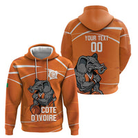Ivory Coast Basketball Custom Zip Hoodie Allez Les Elephants - Wonder Print Shop