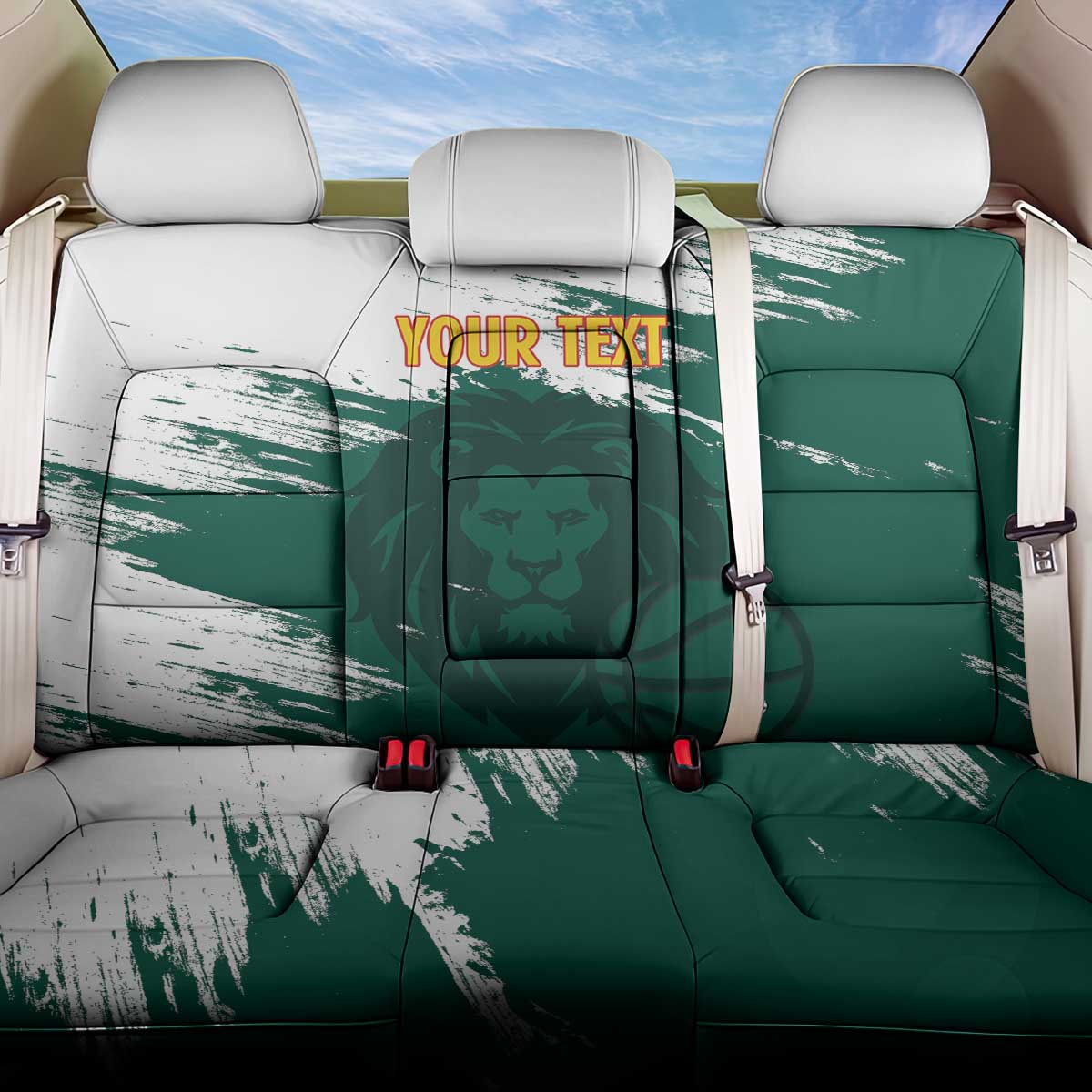 Cameroon Basketball Custom Back Car Seat Cover Come On Indomitable Lions - Wonder Print Shop