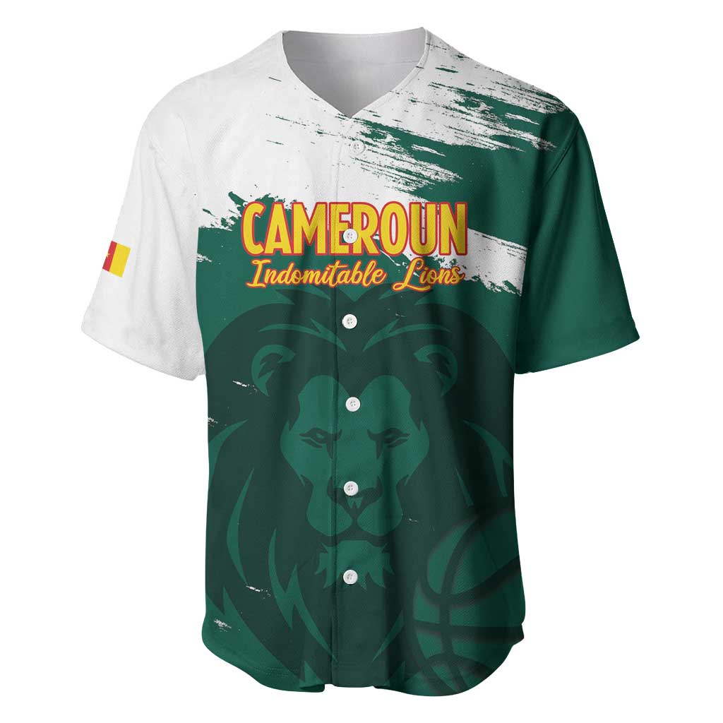 Cameroon Basketball Custom Baseball Jersey Come On Indomitable Lions - Wonder Print Shop