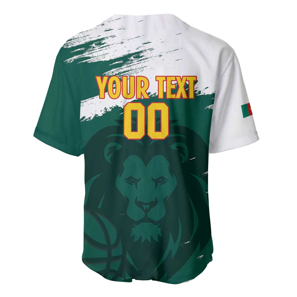 Cameroon Basketball Custom Baseball Jersey Come On Indomitable Lions - Wonder Print Shop