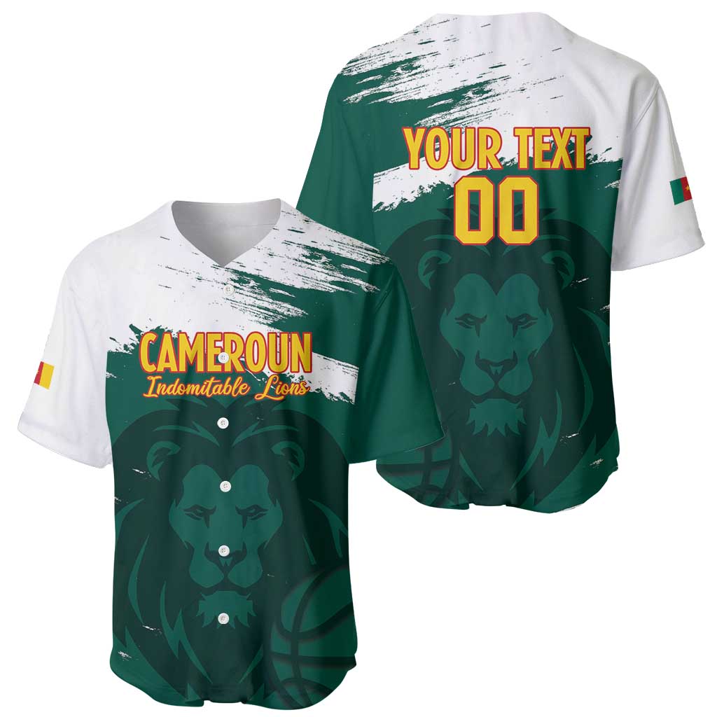 Cameroon Basketball Custom Baseball Jersey Come On Indomitable Lions - Wonder Print Shop
