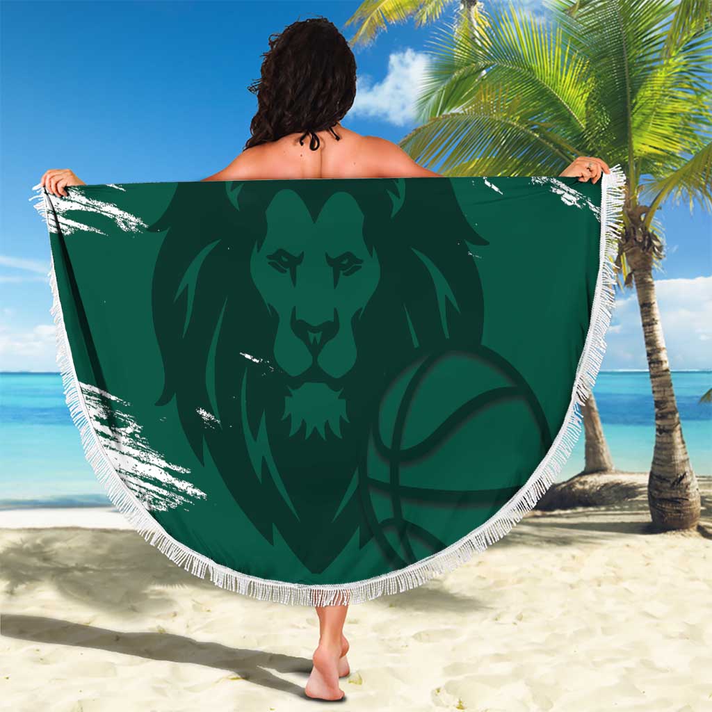Cameroon Basketball Custom Beach Blanket Come On Indomitable Lions - Wonder Print Shop
