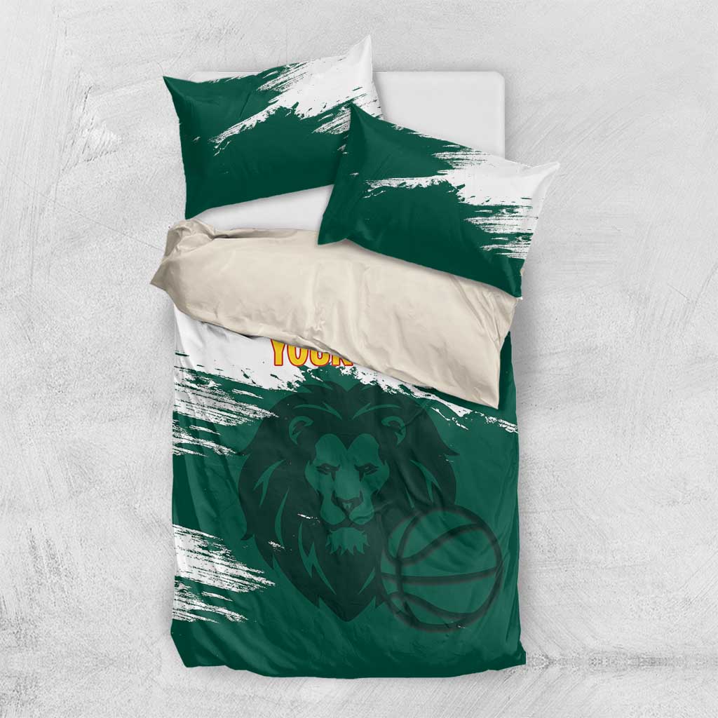 Cameroon Basketball Custom Bedding Set Come On Indomitable Lions - Wonder Print Shop