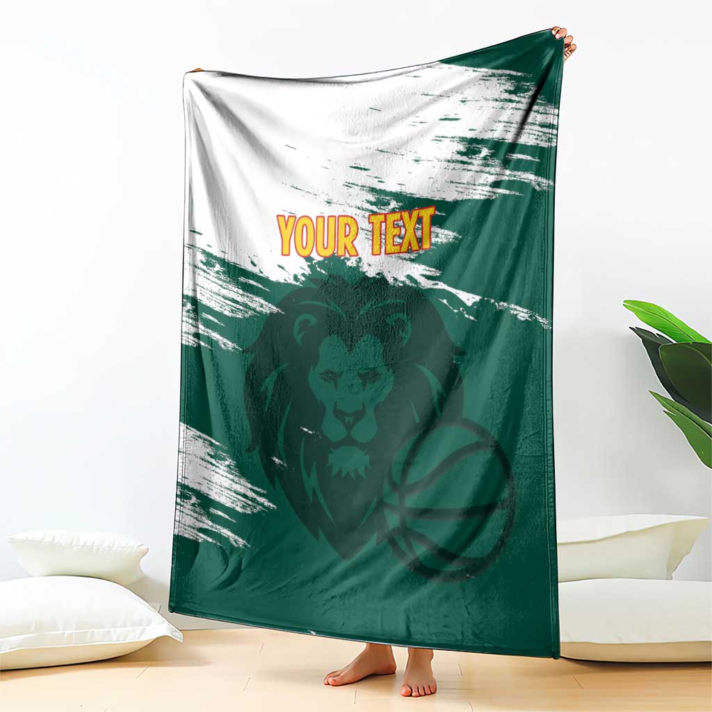 Cameroon Basketball Custom Blanket Come On Indomitable Lions - Wonder Print Shop