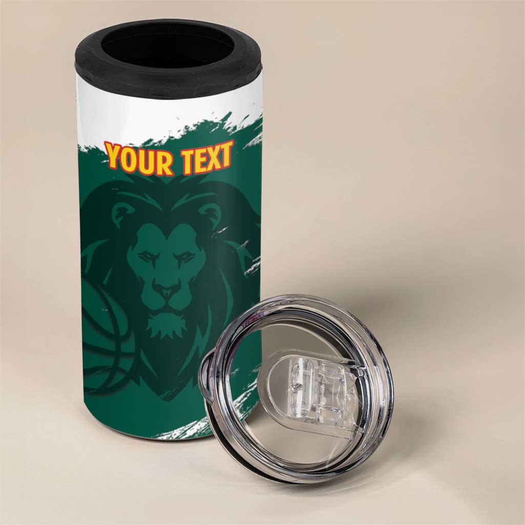 Cameroon Basketball Custom 4 in 1 Can Cooler Tumbler Come On Indomitable Lions - Wonder Print Shop