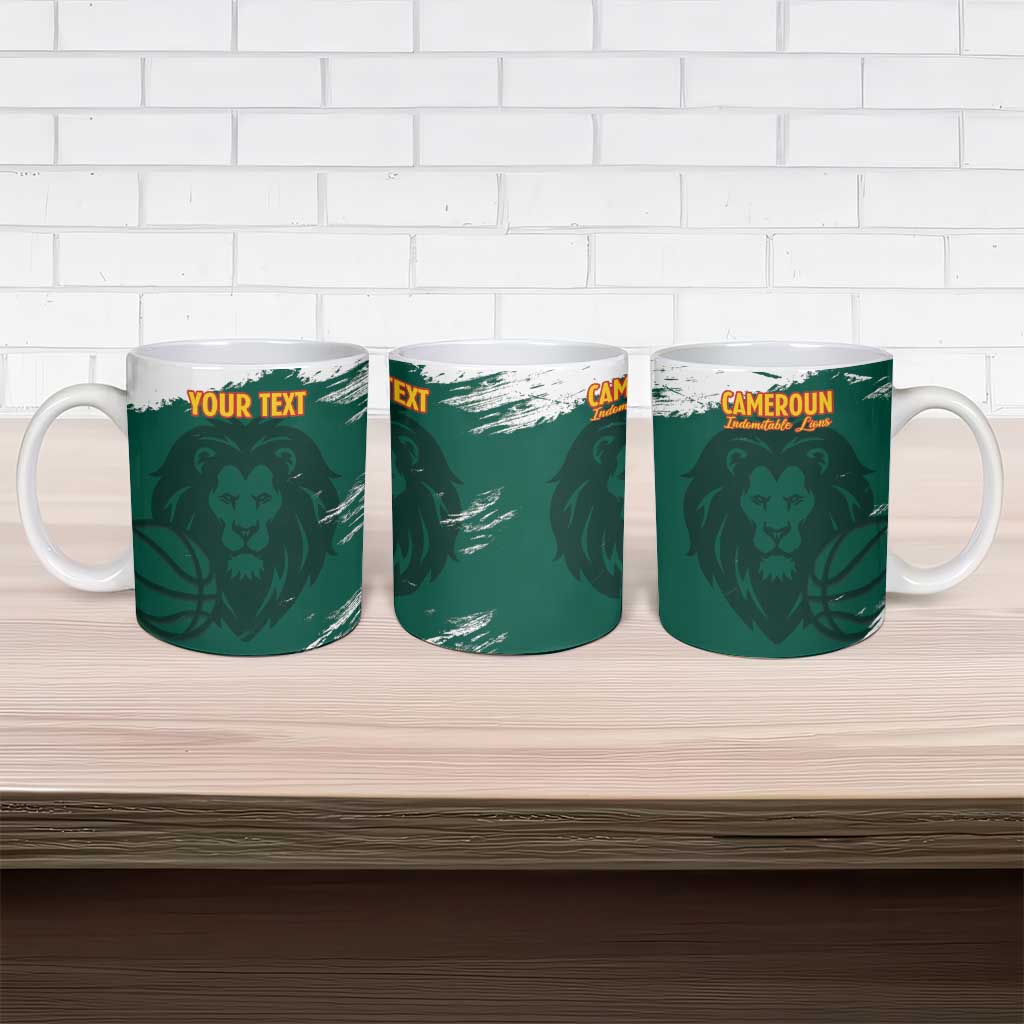 Cameroon Basketball Custom Ceramic Mug Come On Indomitable Lions - Wonder Print Shop