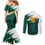 Cameroon Basketball Custom Couples Matching Mermaid Dress and Long Sleeve Button Shirt Come On Indomitable Lions - Wonder Print Shop