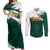 Cameroon Basketball Custom Couples Matching Off Shoulder Maxi Dress and Long Sleeve Button Shirt Come On Indomitable Lions - Wonder Print Shop