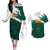 Cameroon Basketball Custom Couples Matching Off The Shoulder Long Sleeve Dress and Hawaiian Shirt Come On Indomitable Lions - Wonder Print Shop