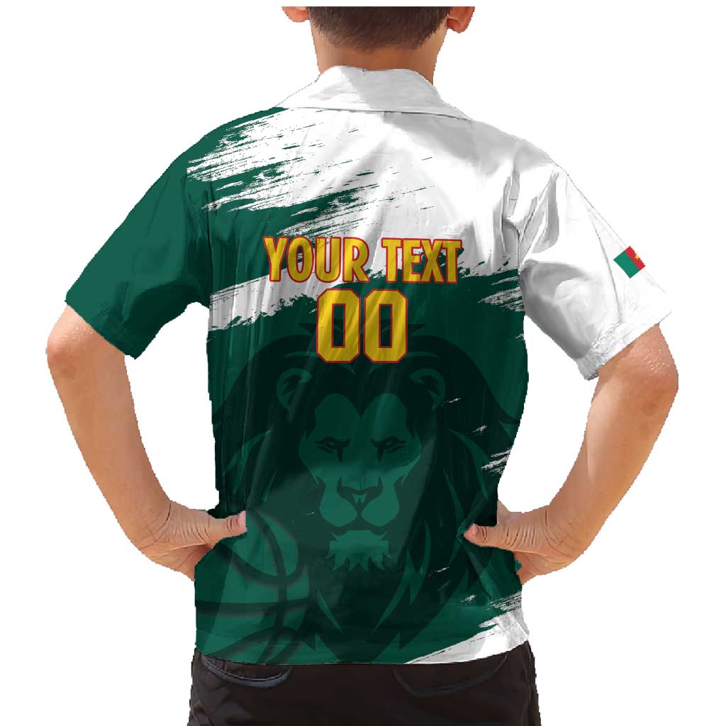 Cameroon Basketball Custom Family Matching Mermaid Dress and Hawaiian Shirt Come On Indomitable Lions - Wonder Print Shop
