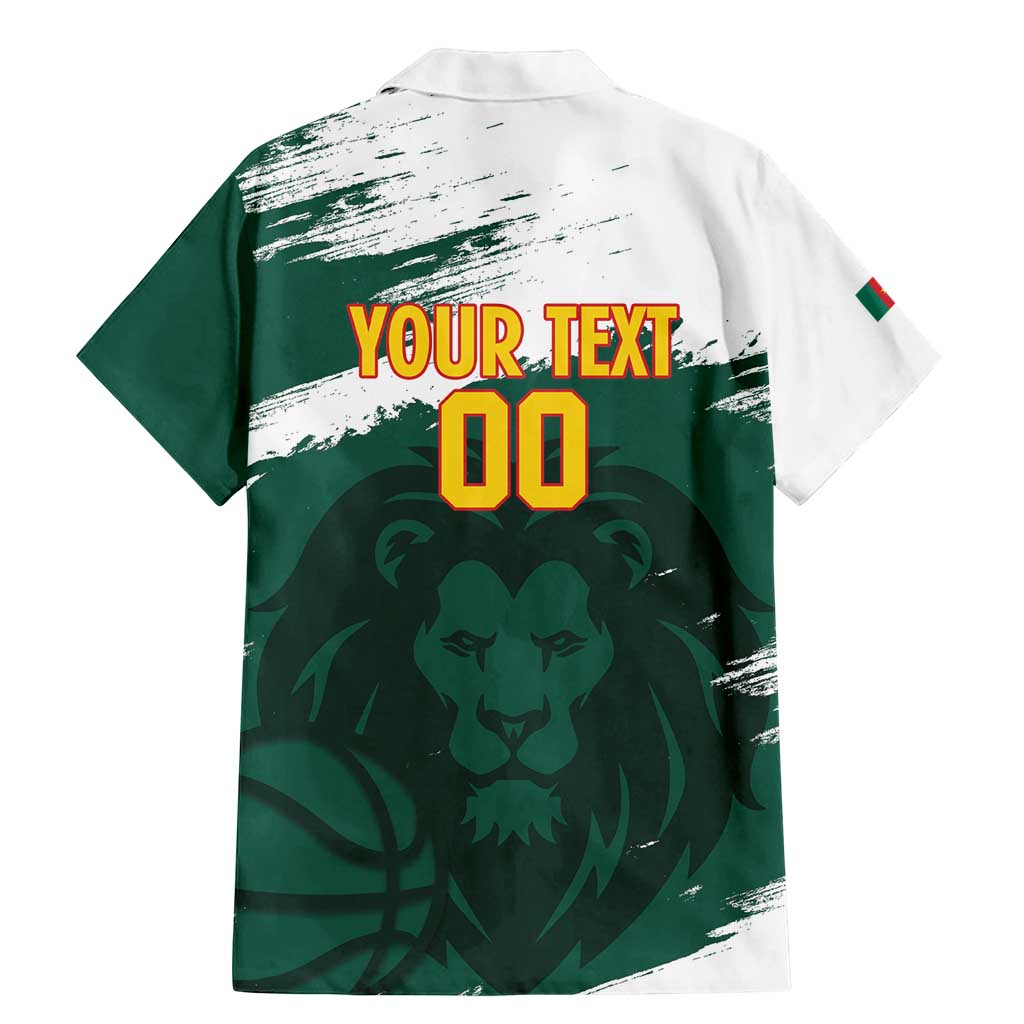 Cameroon Basketball Custom Family Matching Mermaid Dress and Hawaiian Shirt Come On Indomitable Lions - Wonder Print Shop