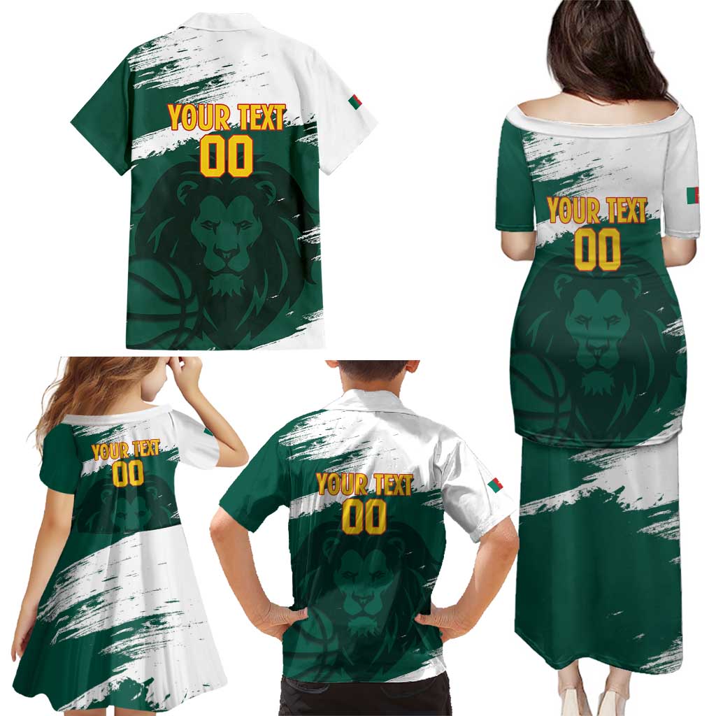 Cameroon Basketball Custom Family Matching Puletasi and Hawaiian Shirt Come On Indomitable Lions - Wonder Print Shop