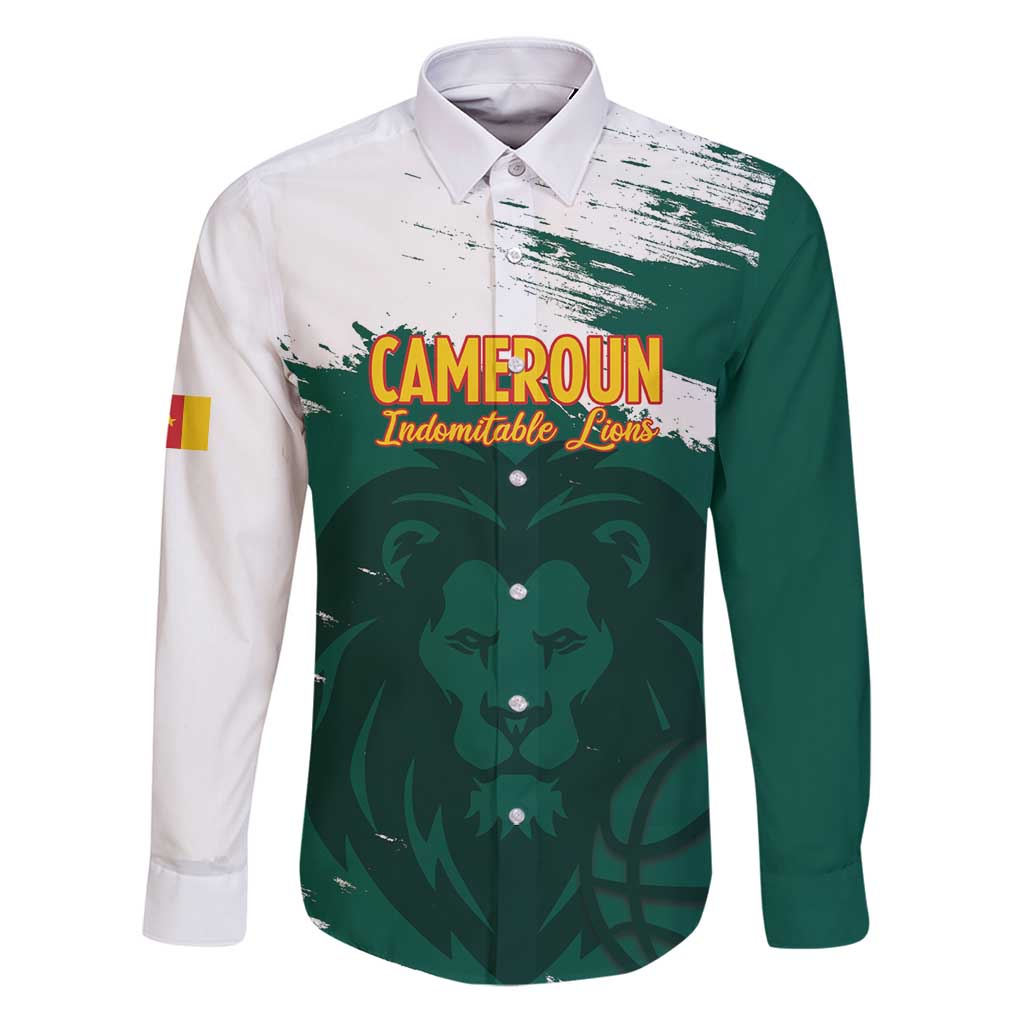 Cameroon Basketball Custom Family Matching Puletasi and Hawaiian Shirt Come On Indomitable Lions - Wonder Print Shop