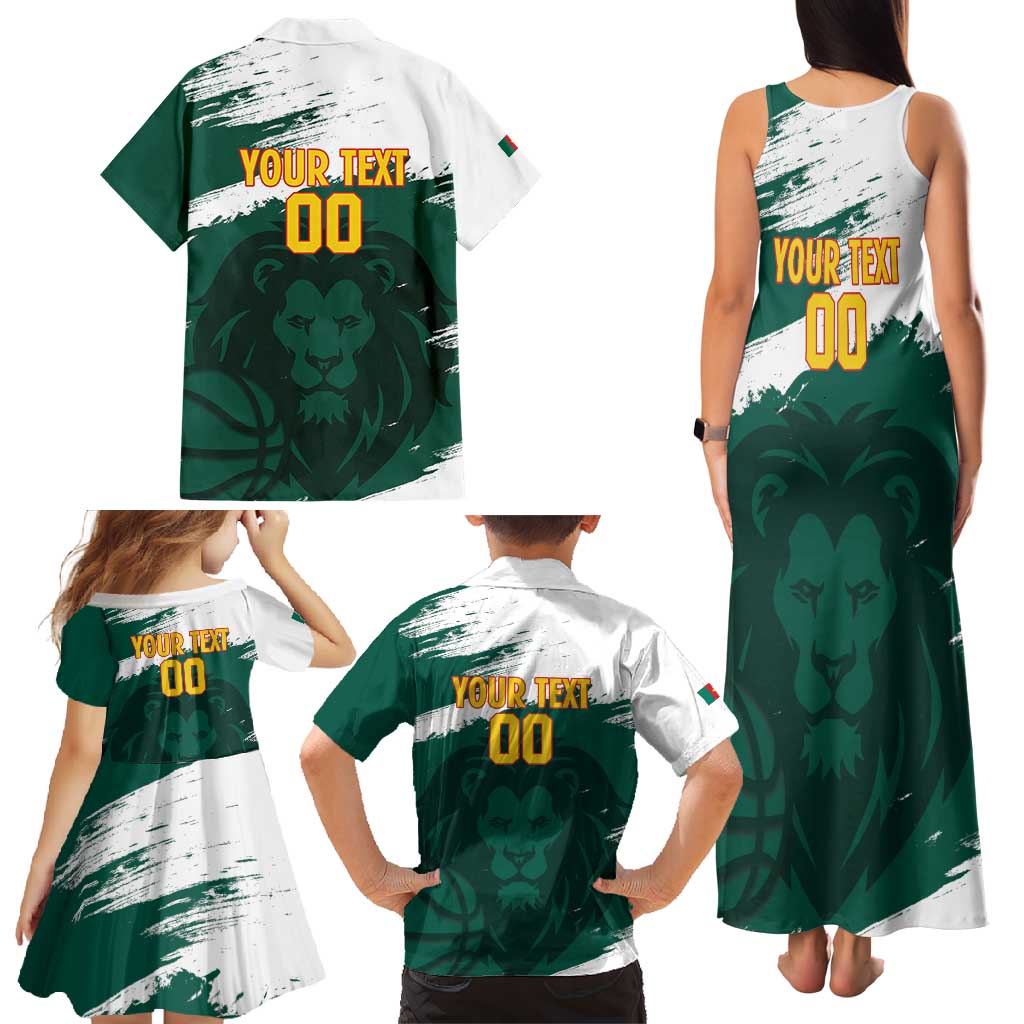 Cameroon Basketball Custom Family Matching Tank Maxi Dress and Hawaiian Shirt Come On Indomitable Lions - Wonder Print Shop