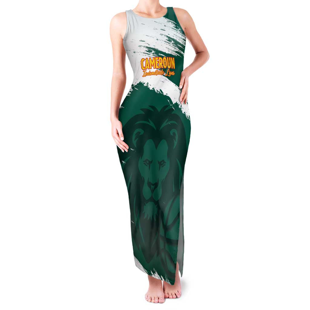 Cameroon Basketball Custom Family Matching Tank Maxi Dress and Hawaiian Shirt Come On Indomitable Lions - Wonder Print Shop
