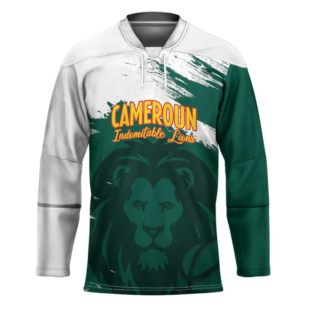 Cameroon Basketball Custom Hockey Jersey Come On Indomitable Lions - Wonder Print Shop