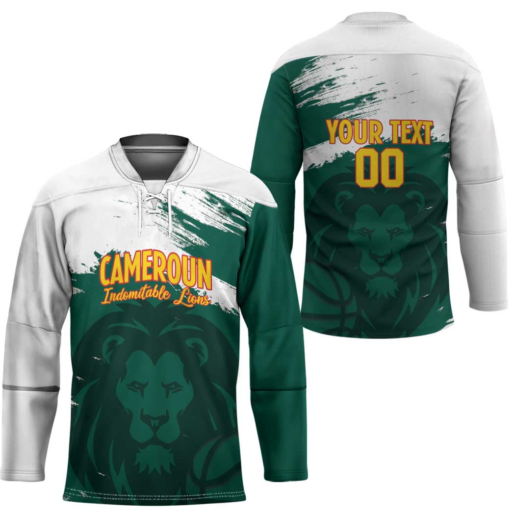 Cameroon Basketball Custom Hockey Jersey Come On Indomitable Lions - Wonder Print Shop