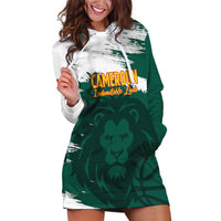 Cameroon Basketball Custom Hoodie Dress Come On Indomitable Lions - Wonder Print Shop