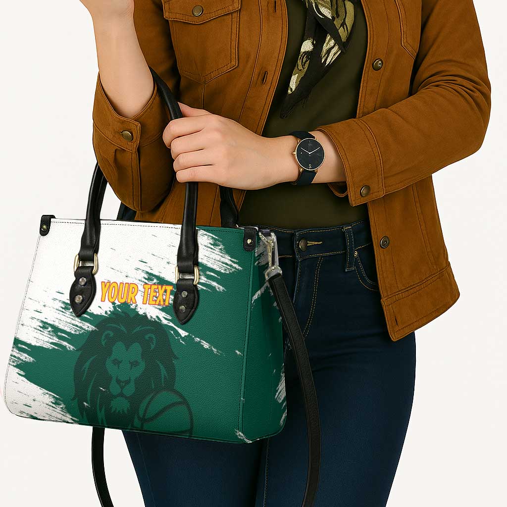 Cameroon Basketball Custom Leather Bag Come On Indomitable Lions - Wonder Print Shop