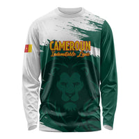 Cameroon Basketball Custom Long Sleeve Shirt Come On Indomitable Lions - Wonder Print Shop