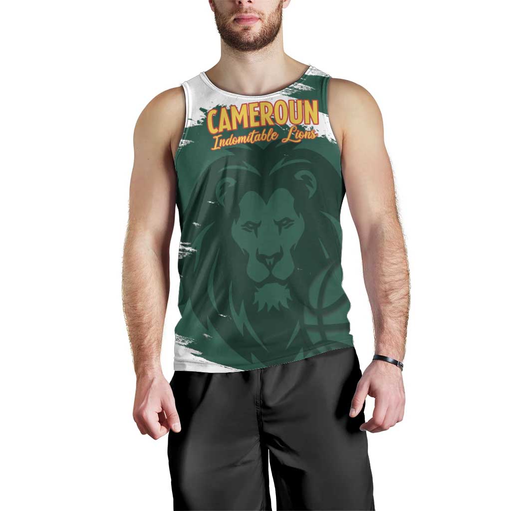 Cameroon Basketball Custom Men Tank Top Come On Indomitable Lions - Wonder Print Shop