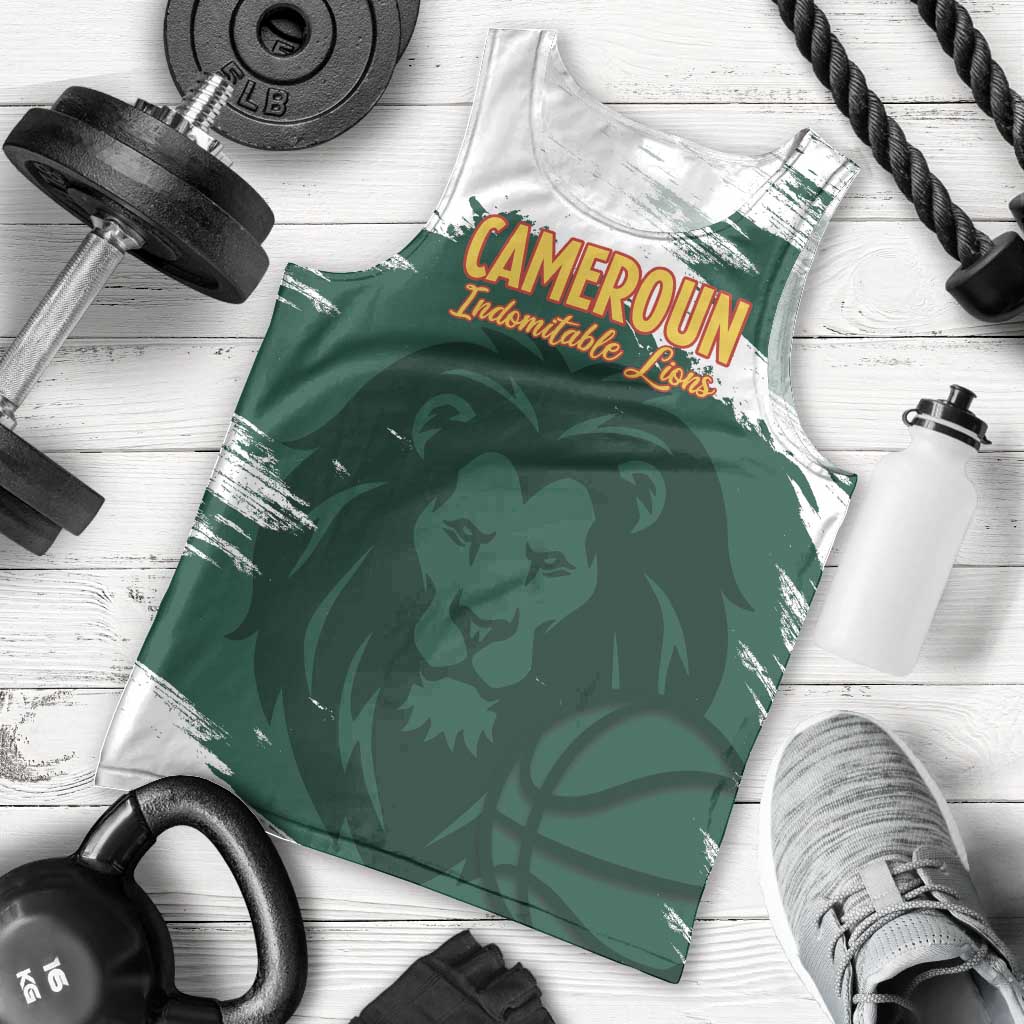 Cameroon Basketball Custom Men Tank Top Come On Indomitable Lions - Wonder Print Shop