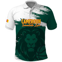 Cameroon Basketball Custom Polo Shirt Come On Indomitable Lions - Wonder Print Shop