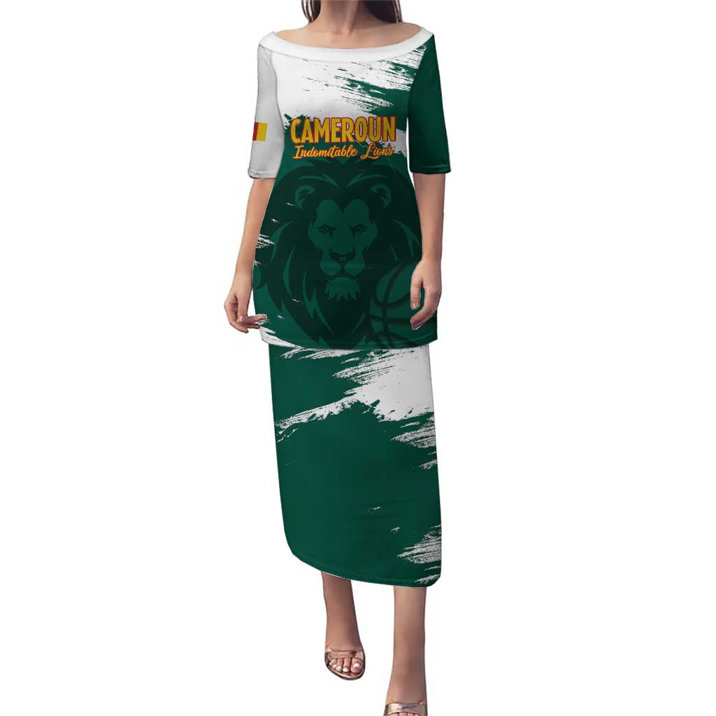 Cameroon Basketball Custom Puletasi Come On Indomitable Lions - Wonder Print Shop