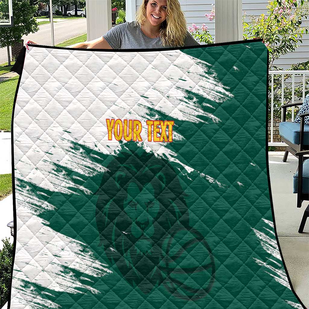 Cameroon Basketball Custom Quilt Come On Indomitable Lions - Wonder Print Shop