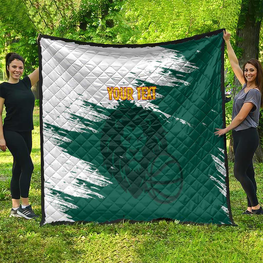 Cameroon Basketball Custom Quilt Come On Indomitable Lions - Wonder Print Shop