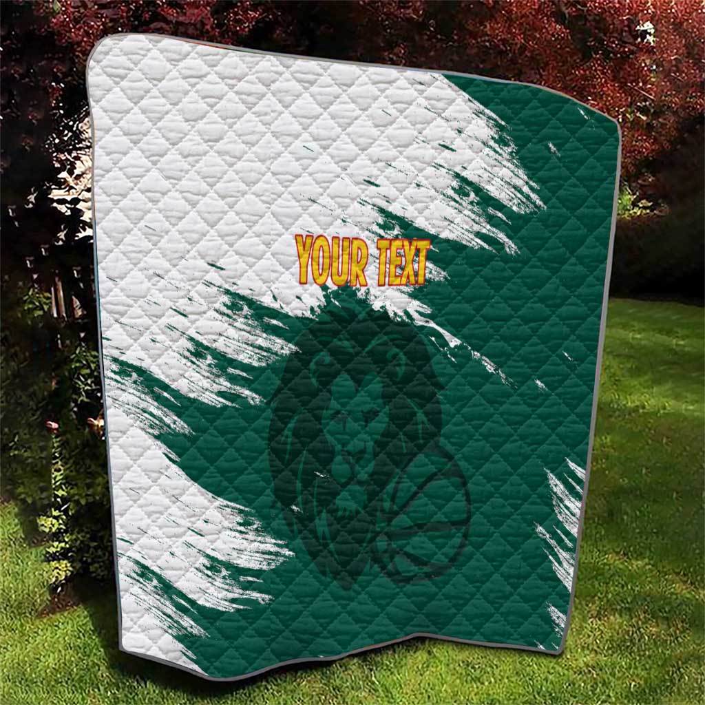 Cameroon Basketball Custom Quilt Come On Indomitable Lions - Wonder Print Shop