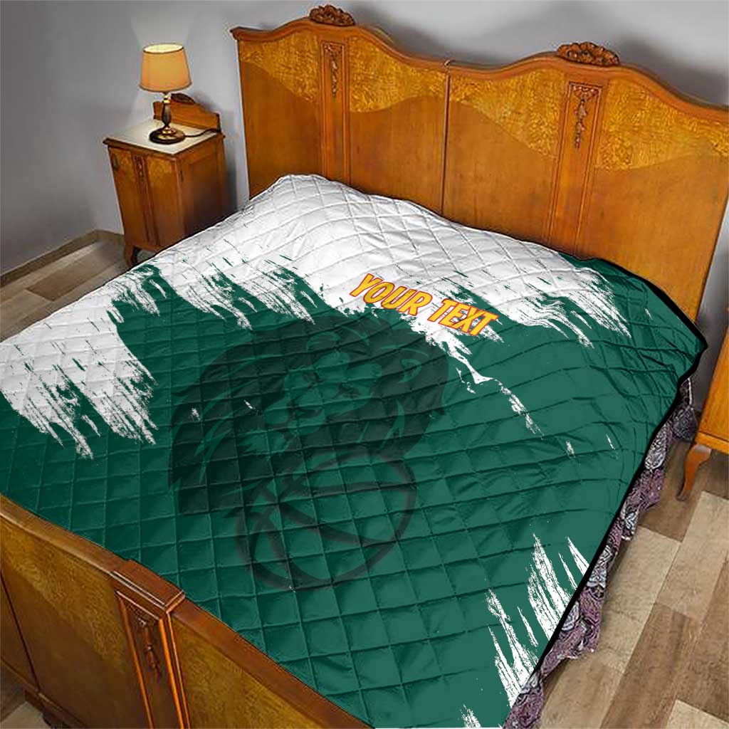 Cameroon Basketball Custom Quilt Come On Indomitable Lions - Wonder Print Shop