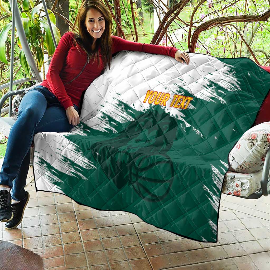 Cameroon Basketball Custom Quilt Come On Indomitable Lions - Wonder Print Shop