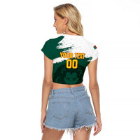 Cameroon Basketball Custom Raglan Cropped T Shirt Come On Indomitable Lions - Wonder Print Shop