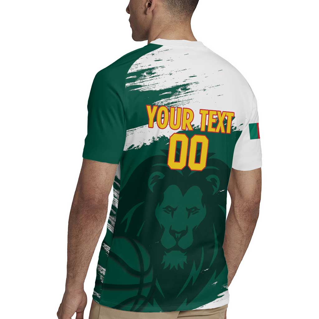 Cameroon Basketball Custom Rugby Jersey Come On Indomitable Lions - Wonder Print Shop
