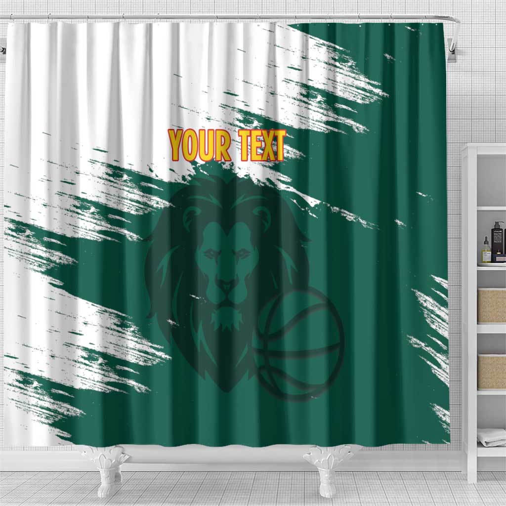 Cameroon Basketball Custom Shower Curtain Come On Indomitable Lions - Wonder Print Shop