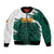 Cameroon Basketball Custom Sleeve Zip Bomber Jacket Come On Indomitable Lions - Wonder Print Shop