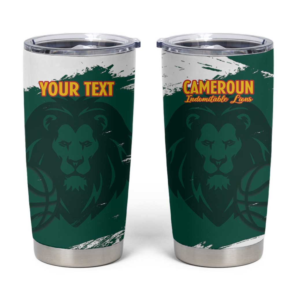 Cameroon Basketball Custom Tumbler Cup Come On Indomitable Lions - Wonder Print Shop