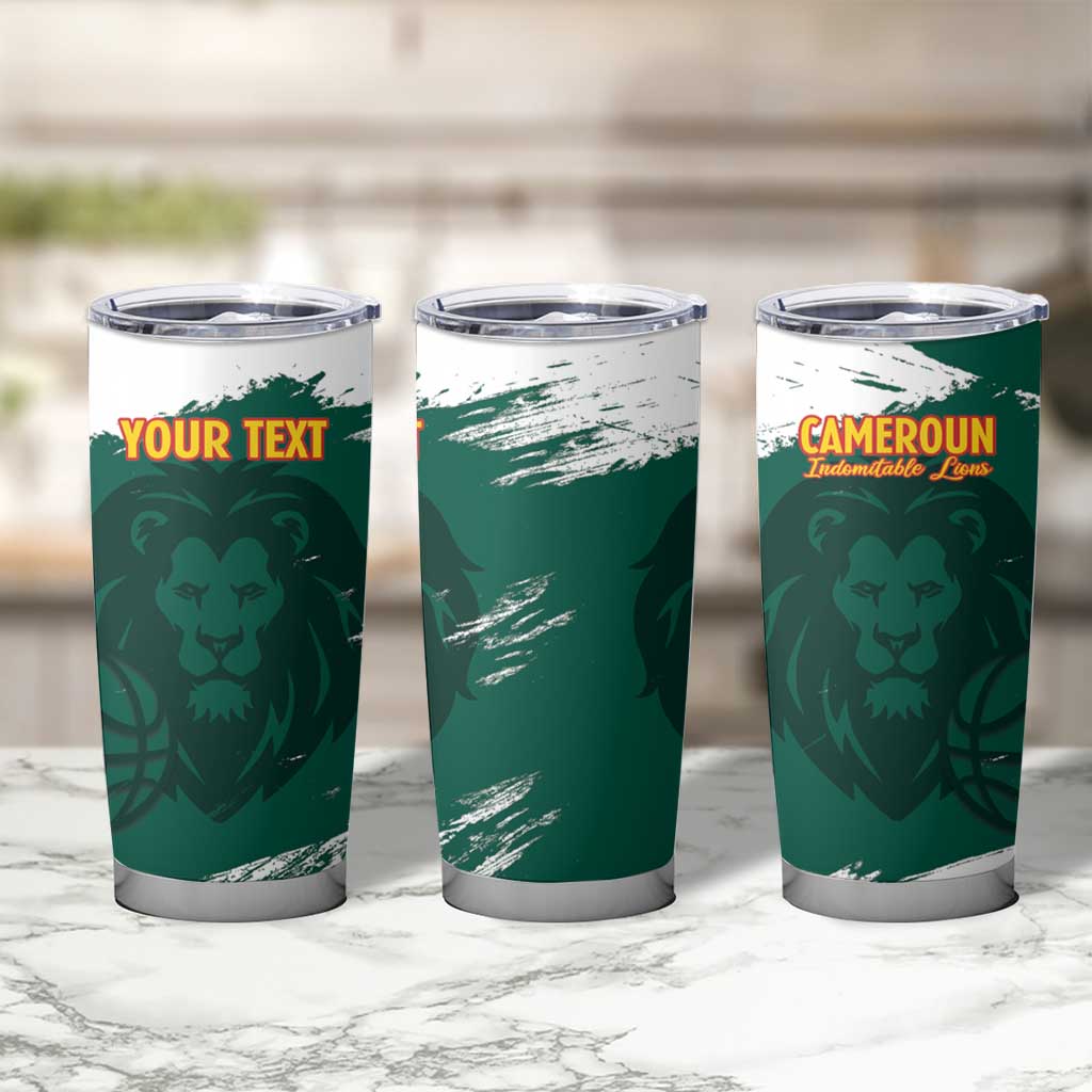 Cameroon Basketball Custom Tumbler Cup Come On Indomitable Lions - Wonder Print Shop