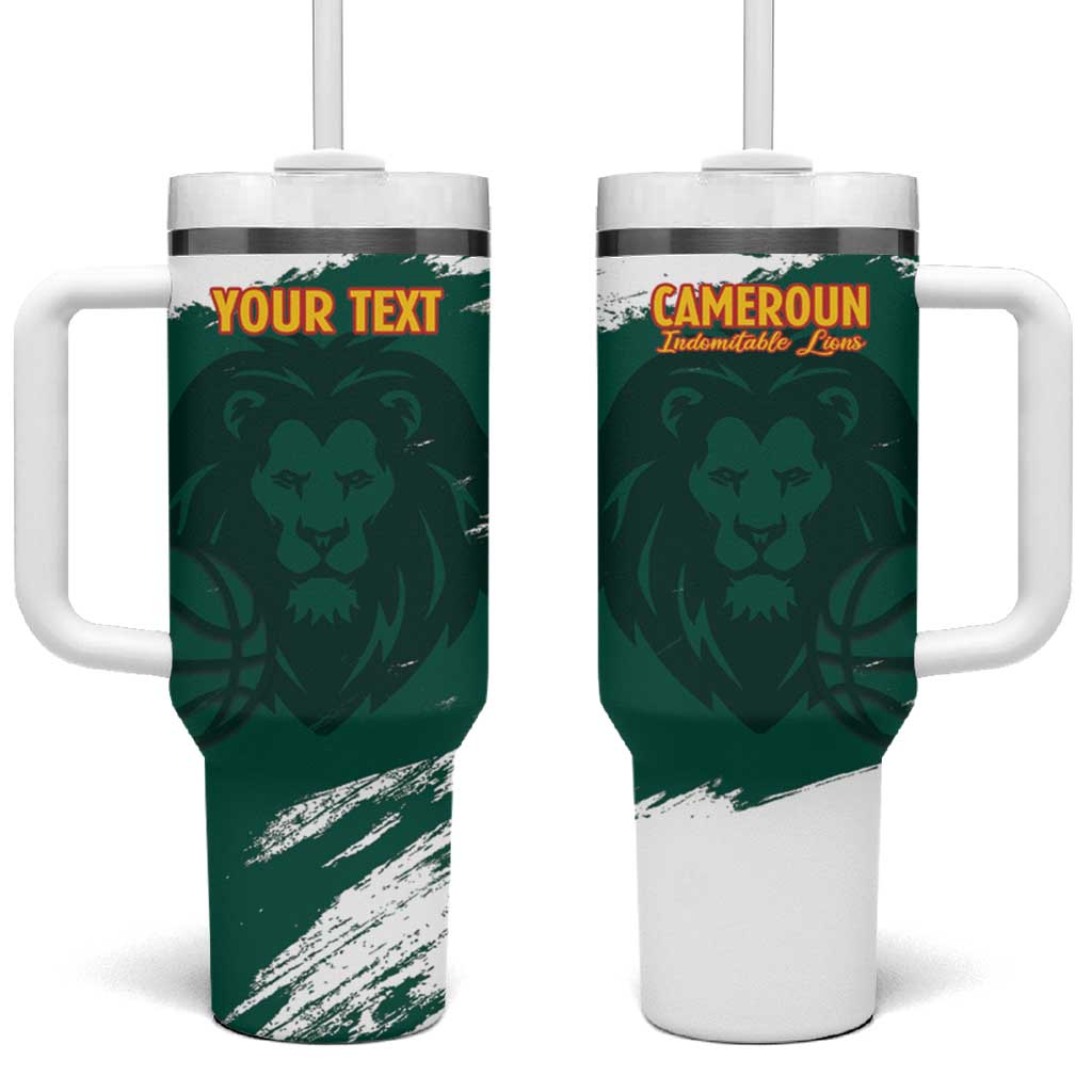 Cameroon Basketball Custom Tumbler With Handle Come On Indomitable Lions - Wonder Print Shop