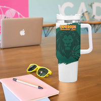 Cameroon Basketball Custom Tumbler With Handle Come On Indomitable Lions - Wonder Print Shop