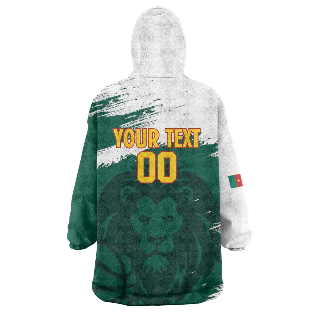 Cameroon Basketball Custom Wearable Blanket Hoodie Come On Indomitable Lions - Wonder Print Shop