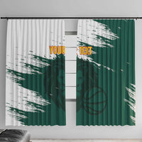 Cameroon Basketball Custom Window Curtain Come On Indomitable Lions - Wonder Print Shop