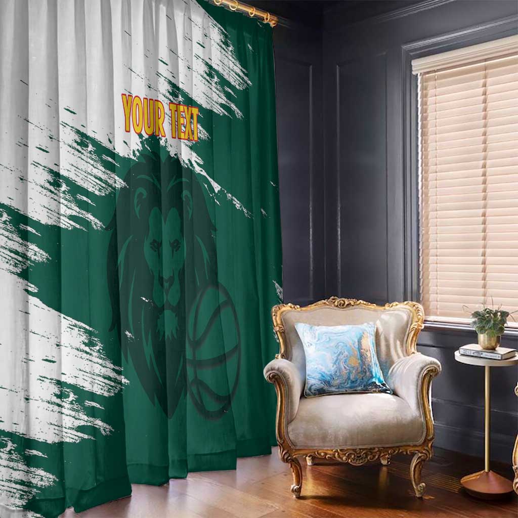 Cameroon Basketball Custom Window Curtain Come On Indomitable Lions - Wonder Print Shop