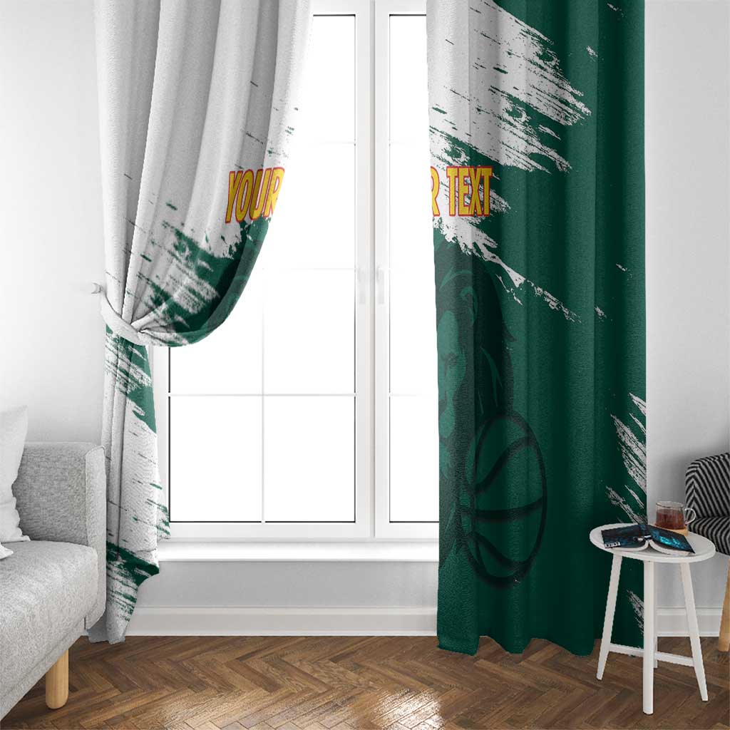 Cameroon Basketball Custom Window Curtain Come On Indomitable Lions - Wonder Print Shop